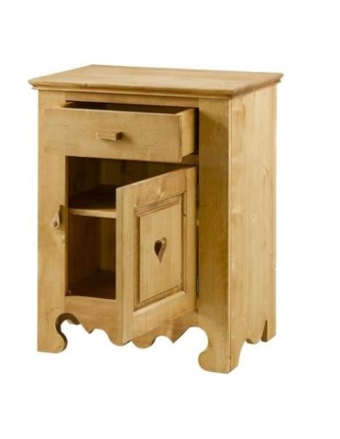 Bahut de style montagnard 1 porte et 1 tiroir