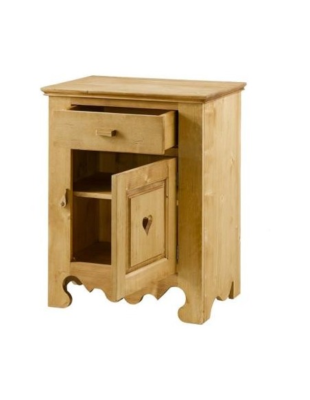 Bahut de style montagnard 1 porte et 1 tiroir