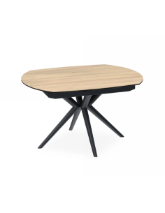 Table Nymphéa avec 2 allonges escamotables rotation 180°