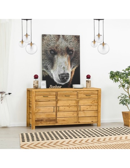 Bahut 3 portes 3 tiroirs, Bois massif