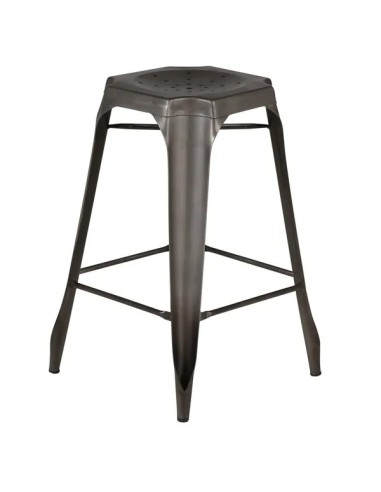 Tabouret snack métail vieilli