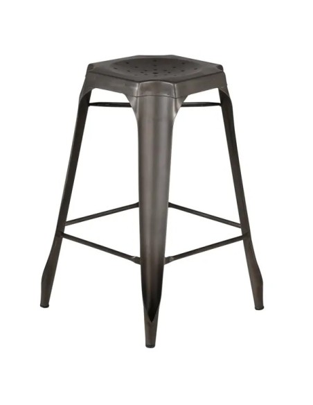 Tabouret snack métail vieilli