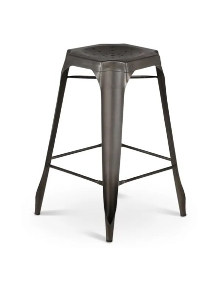 Tabouret snack métail vieilli