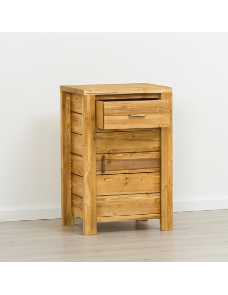 Confiturier 1 porte 1 tiroir, Bois massif