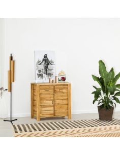 Bahut 2 portes 2 tiroirs, Bois massif