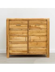 Bahut 2 portes 2 tiroirs, Bois massif 2