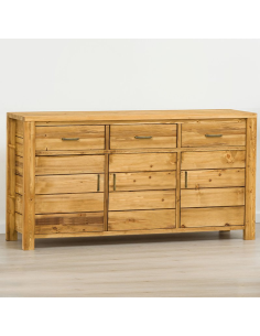 Bahut 3 portes 3 tiroirs, Bois massif 2