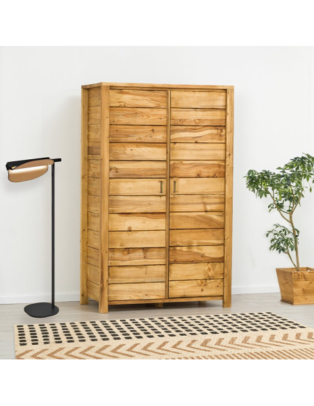 Armoire 2 portes, Bois massif