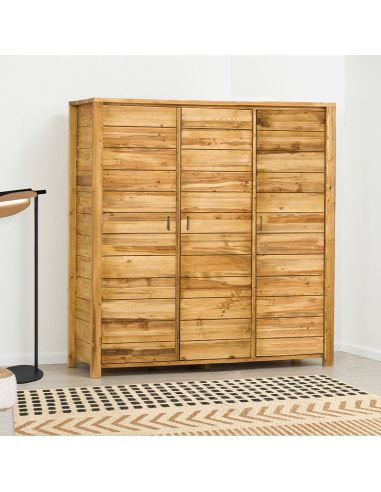 Armoire 3 portes, Bois massif