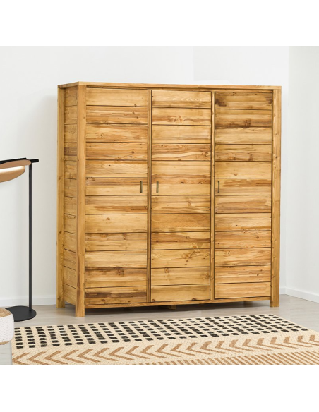 Armoire 3 portes, Bois massif