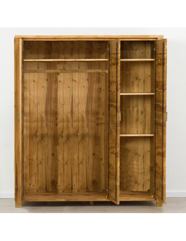 Armoire 3 portes, Bois massif