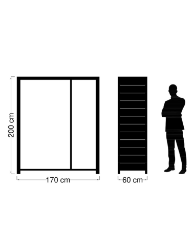 Armoire 3 portes, Bois massif