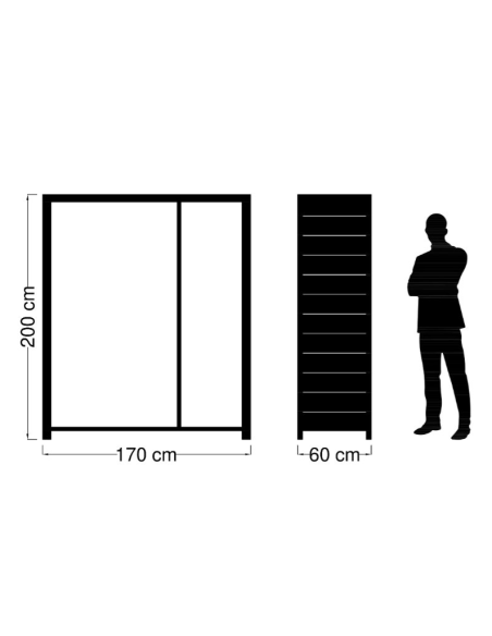 Armoire 3 portes, Bois massif