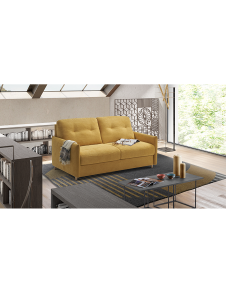 canapé tommy 140 matelas 20 cm couchage quotidien système rapido