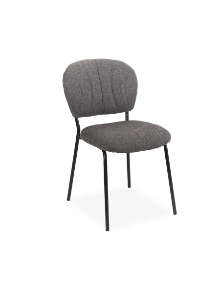 Chaise empilable Aude - Gris anthracite