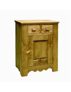 Bahut de style montagnard 1 porte et 2 petits tiroirs