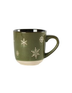 Mug vert motifs flocons