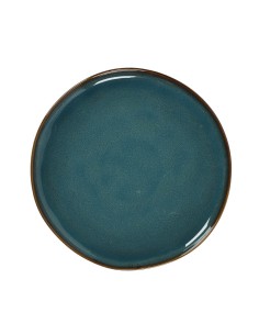 Assiette plate ronde IDAYA bleue