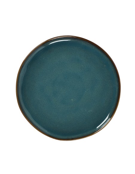 Assiette plate ronde IDAYA bleue