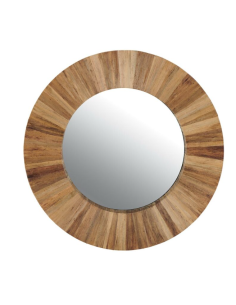 Miroir mural rond en jacinthe d’eau