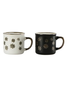 Set de 2 mugs Kyrsten blanc/noir