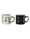 Set de 2 mugs Kyrsten blanc/noir