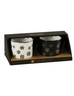 Set de 2 mugs Kyrsten blanc/noir 2