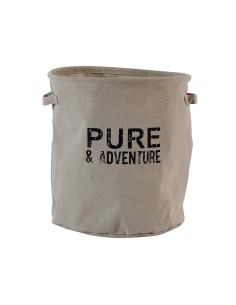 Panier de rangement cylindrique écru