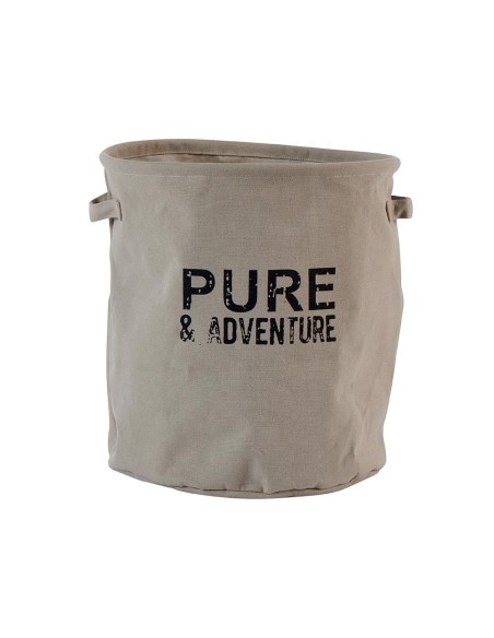 Panier de rangement cylindrique écru