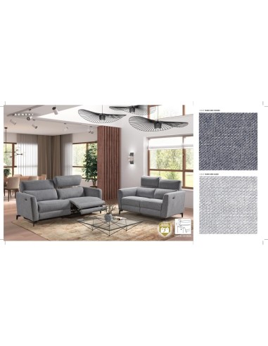 Canapé Fixe2 Places Bombay Gris Chiné