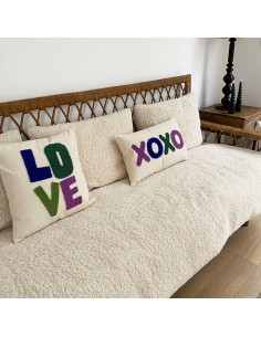 Coussin Influence vert xoxo 30x50cm 2