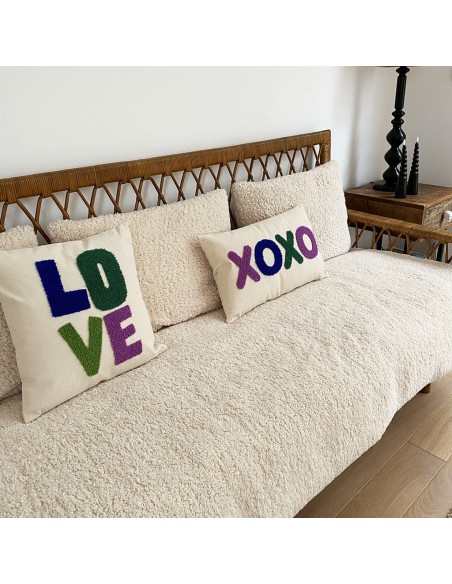 Coussin Influence vert xoxo 30x50cm