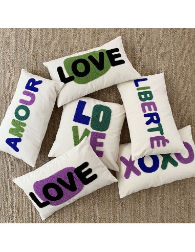 Coussin Influence vert xoxo 30x50cm