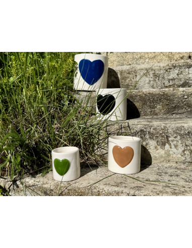 Série de 4 pots en céramique, idéal pour du rangement dans la salle de