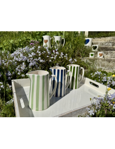 Pichet rayures vert matcha 2