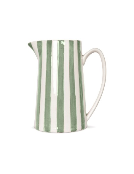 Pichet rayures vert matcha