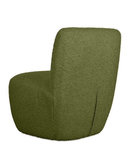 Fauteuil Eve tissu bouclette kaki