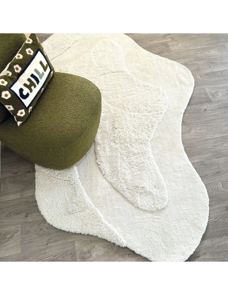 Fauteuil Eve tissu bouclette kaki