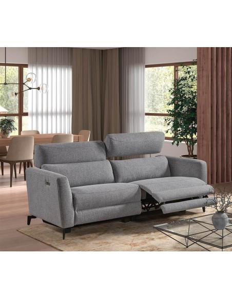 Canapé Relax 2 Places Bombay Gris Chiné