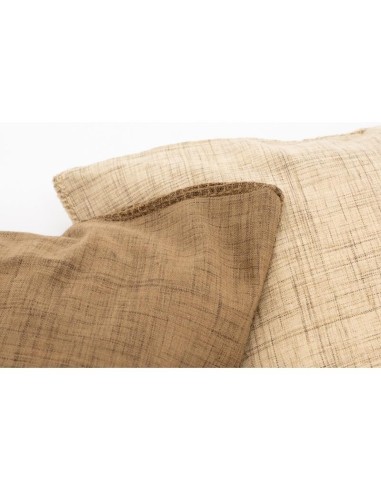 Coussins en coton en coloris assortis , beige et marron