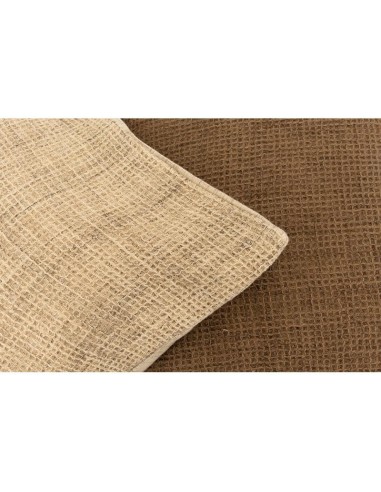 Coussins en coton en coloris assortis , beige et marron