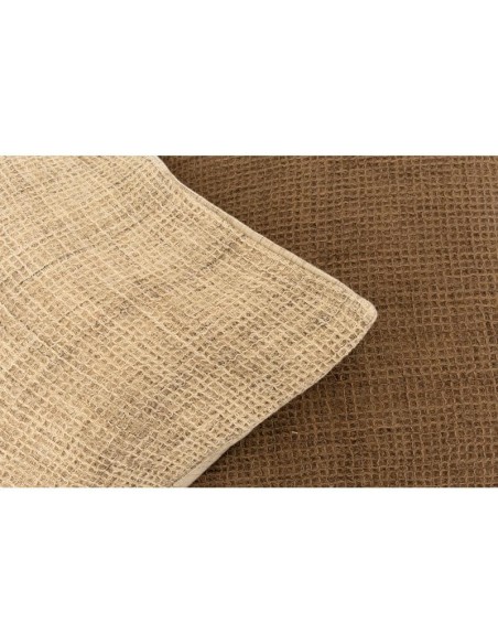 Coussins en coton en coloris assortis , beige et marron