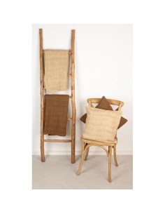 Coussins en coton en coloris assortis , beige et marron 2