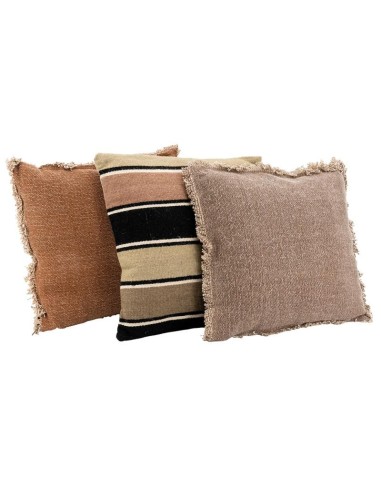 Coussin en coton recyclé avec franges