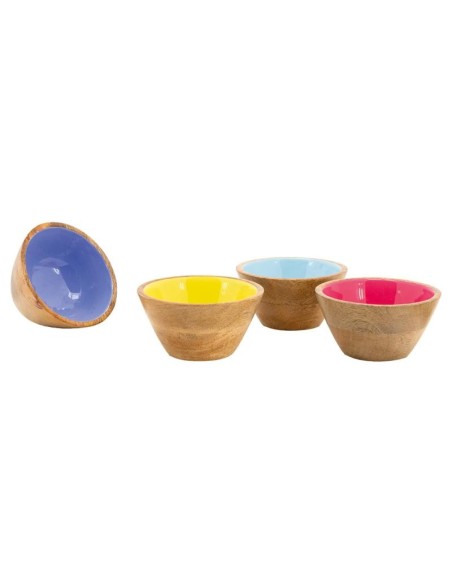 Corbeille ronde en manguier et résine