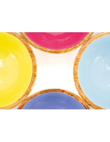 Corbeille ronde en manguier et résine