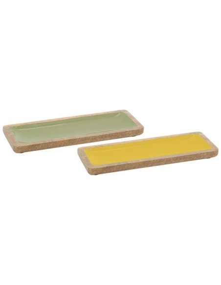 Plateau en bois de manguier et résine