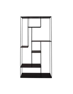 Bibliothèque 6 niveaux métal noir