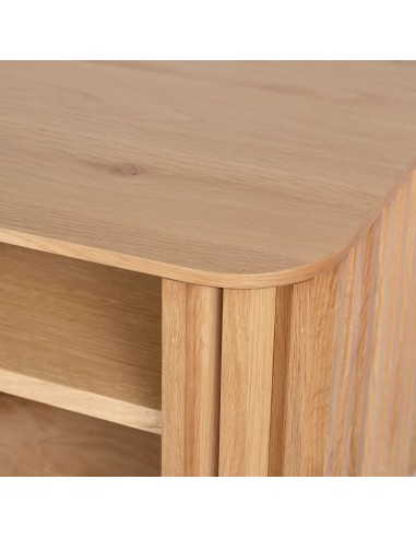 Meuble télé 4 niches chêne naturel