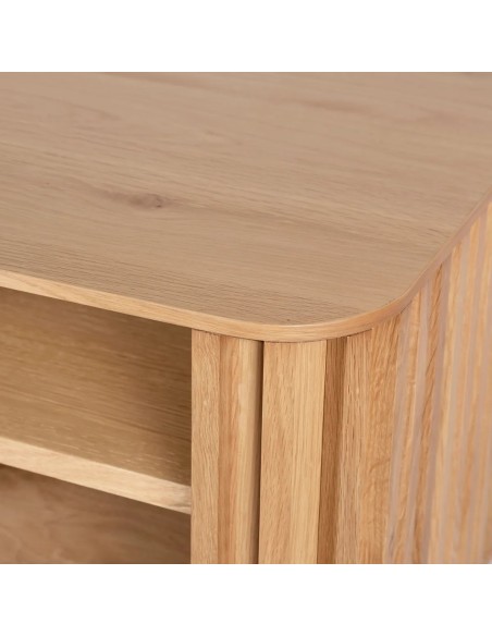 Meuble télé 4 niches chêne naturel